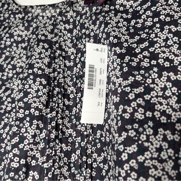 NWT J. Crew Liberty Fabric Navy Floral Misti Valeria Smocked Waist Blouse XXL - Picture 11 of 11